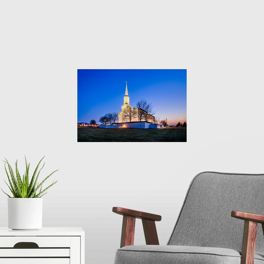 A modern room featuring The St. Louis Missouri Temple is the 50th operating temple and the first to be built in Missouri....