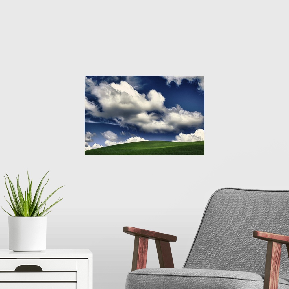 A modern room featuring Clouds over the fields, Palouse, Washington