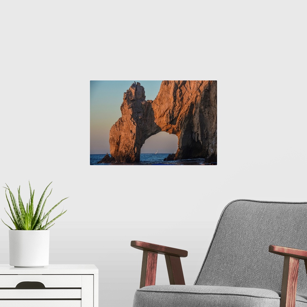 A modern room featuring Sunset Over The Cabo Arch, Cabo San Lucas