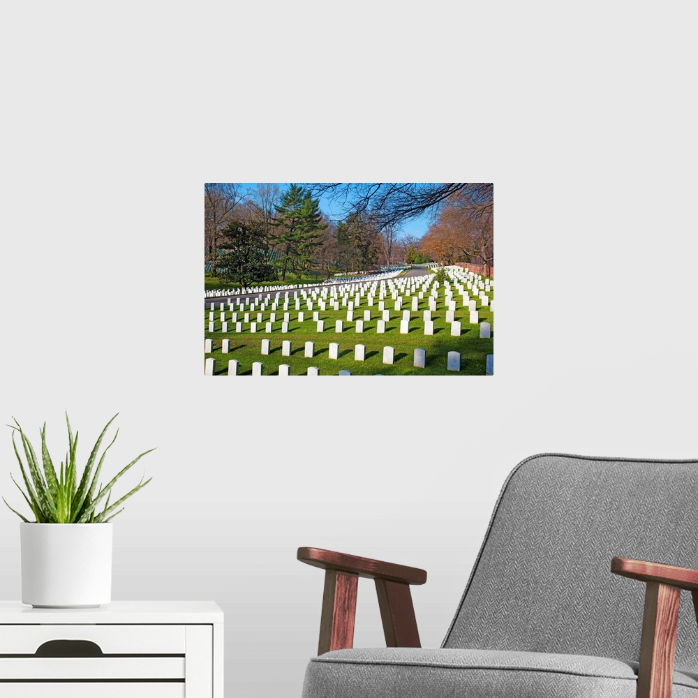A modern room featuring The World War I Memorial commemorates the 26,000 citizens of Washington, D.C. who served in World...