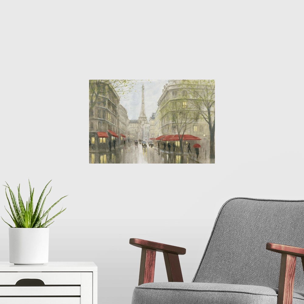A modern room featuring Impression of Paris