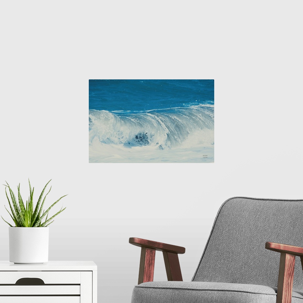 A modern room featuring Lost Coast Waves II