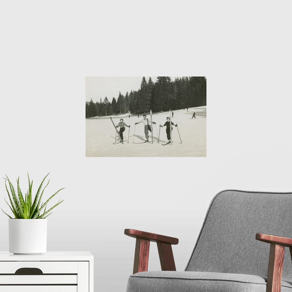 A modern room featuring Ski Day
