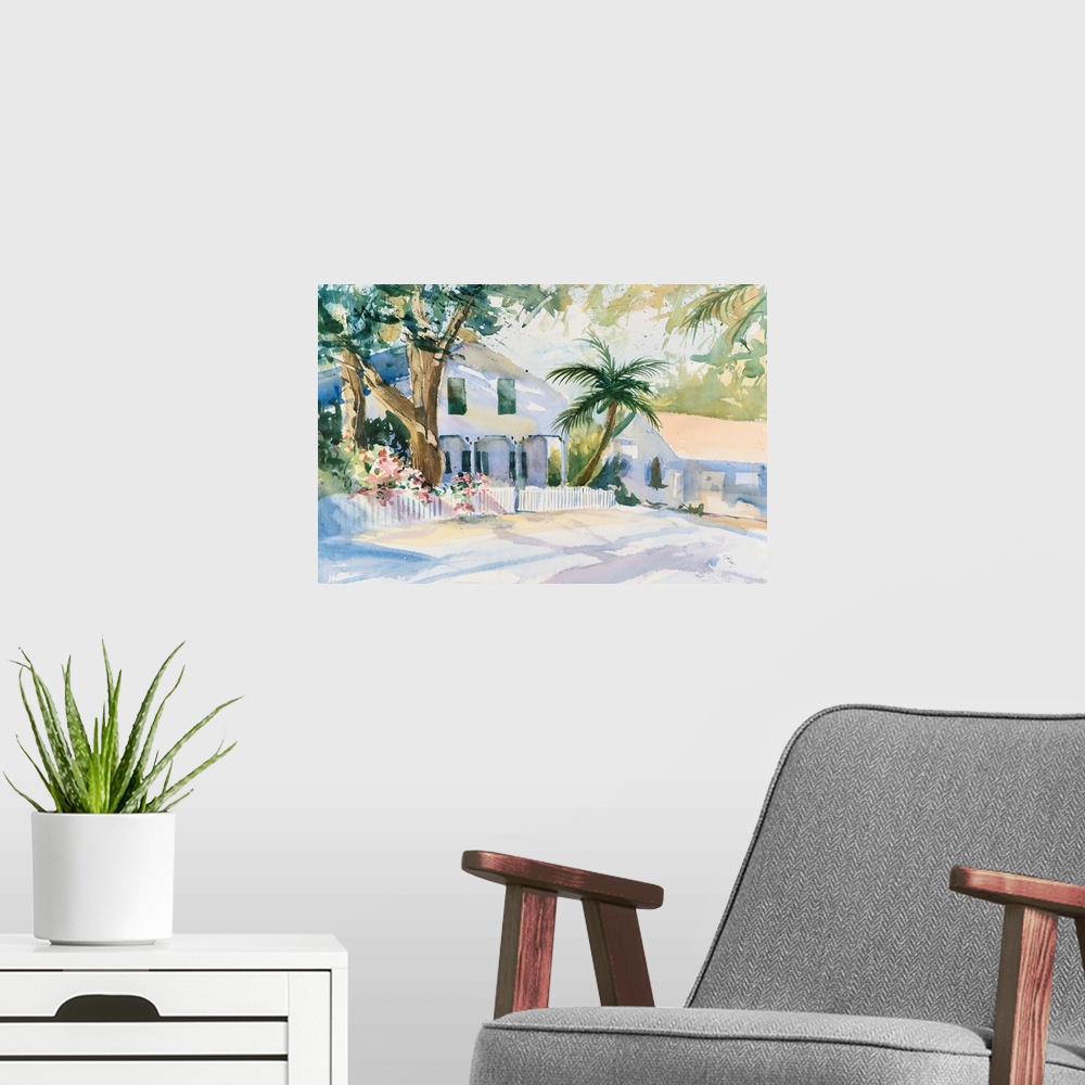 A modern room featuring Bermuda Watercolor