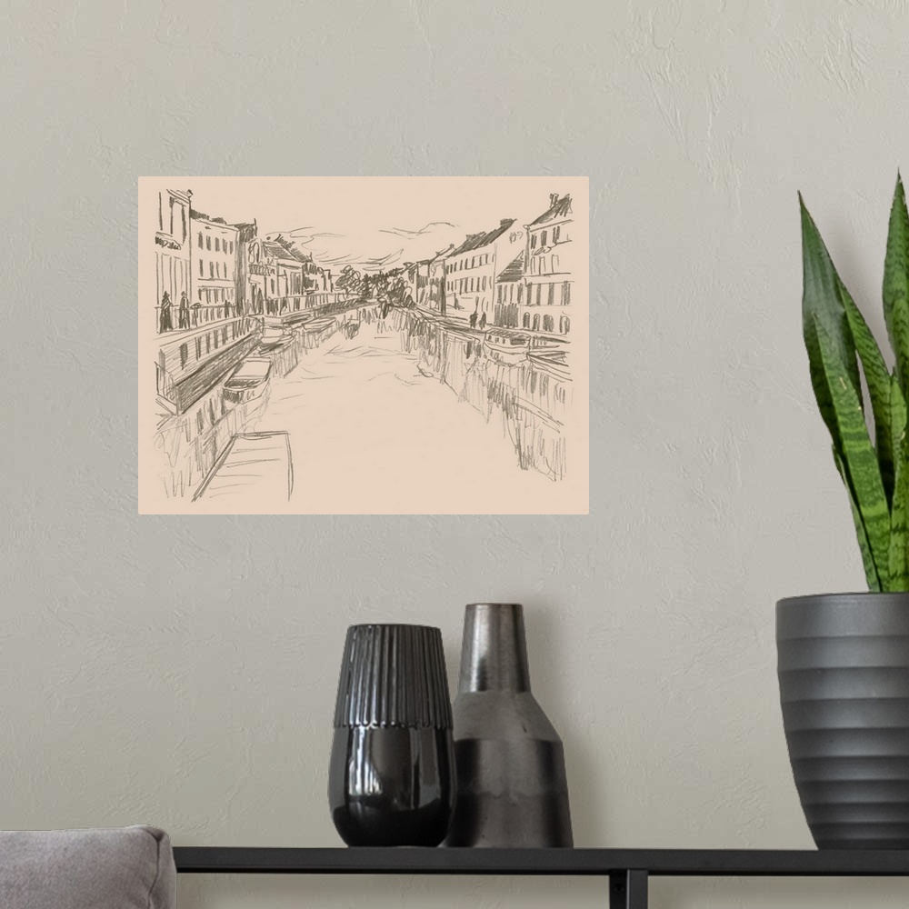 A modern room featuring City Sketches V