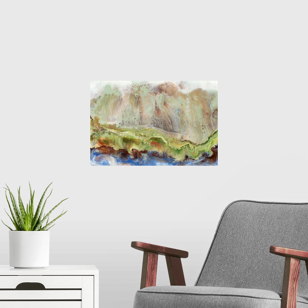 A modern room featuring Cliffs of Dover I