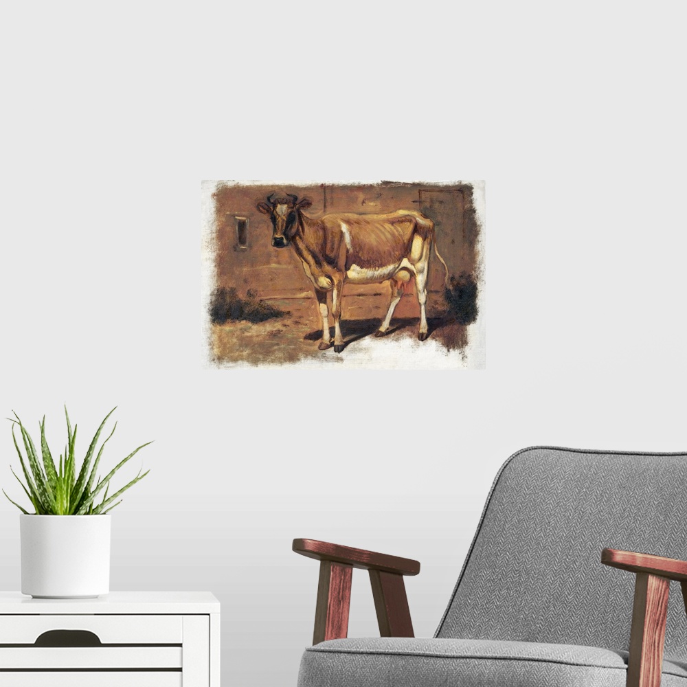 A modern room featuring Colman Color Study Of Cows II