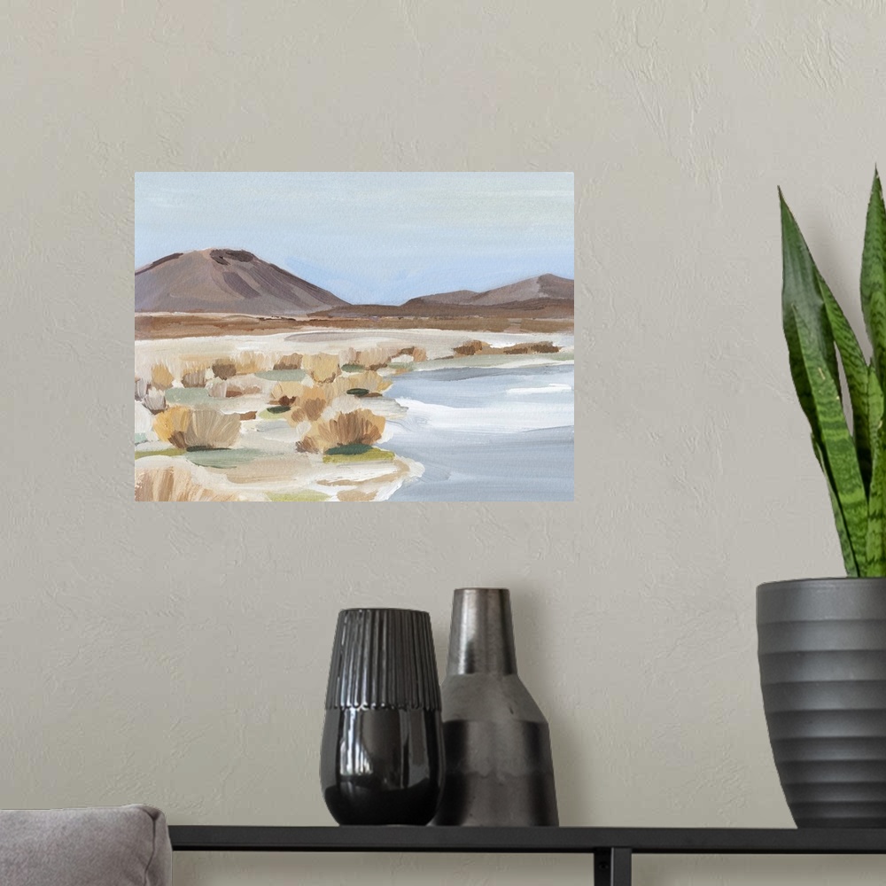 A modern room featuring Desert Oasis Study II