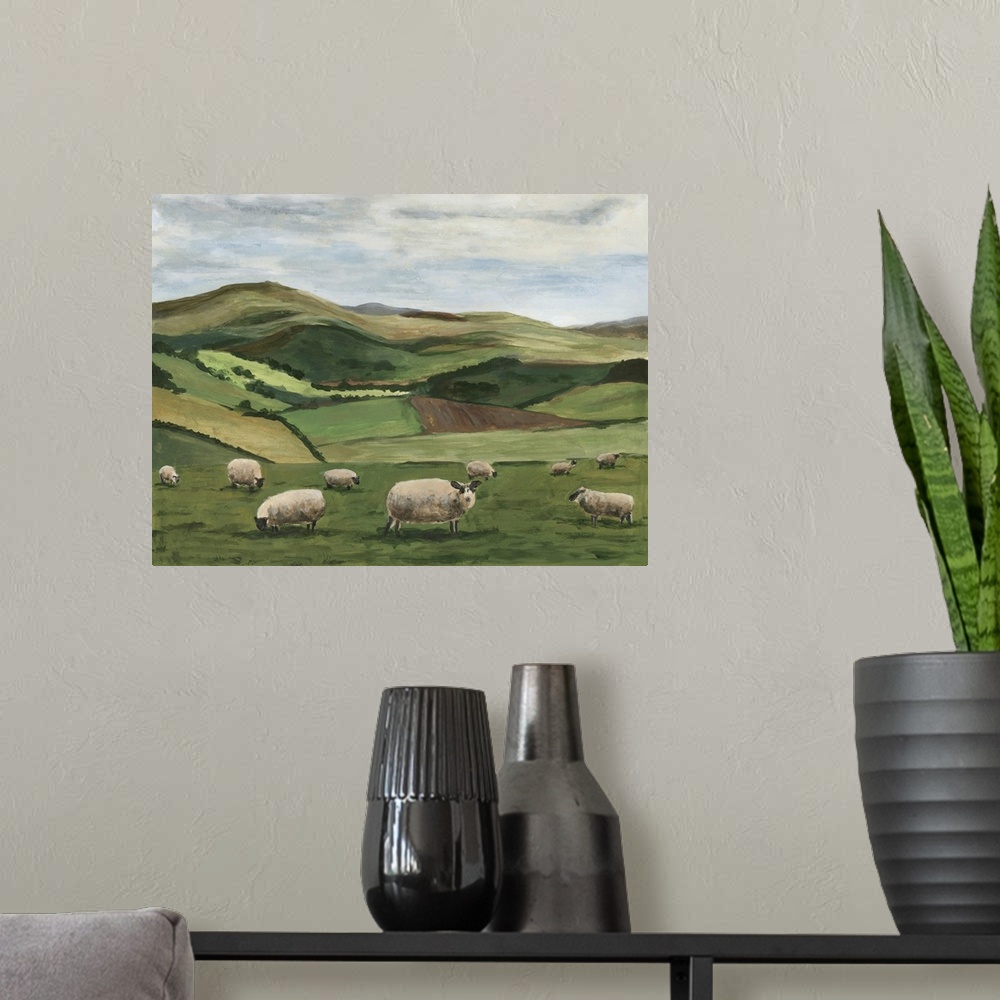 A modern room featuring Highland Sheep II
