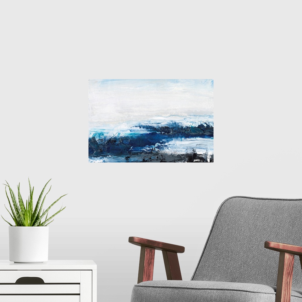 A modern room featuring Mysterious Sea I