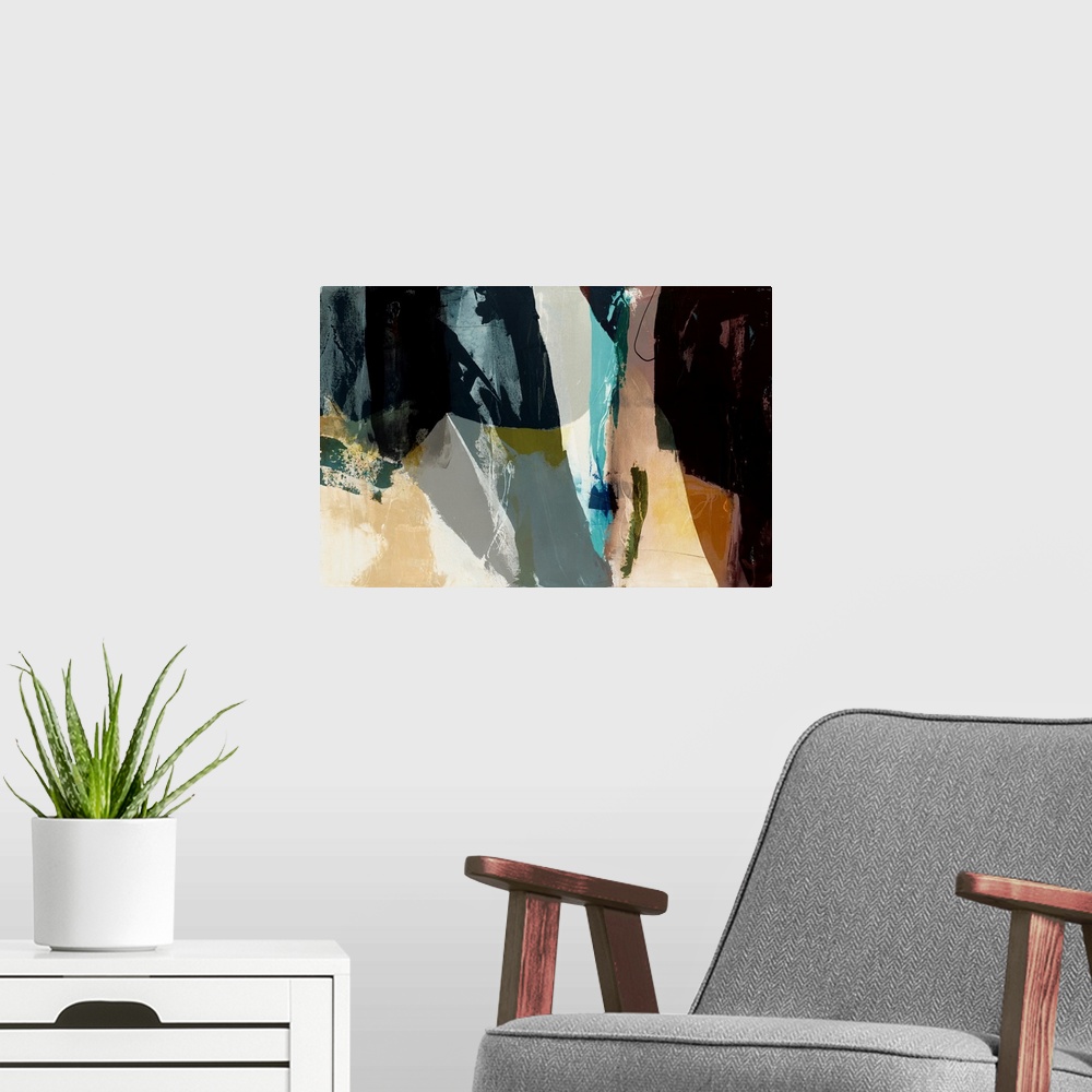 A modern room featuring Obscure Abstract VIII