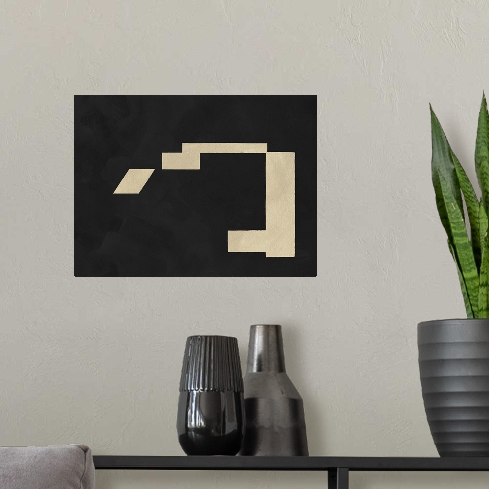 A modern room featuring Quadrate Abstract IV