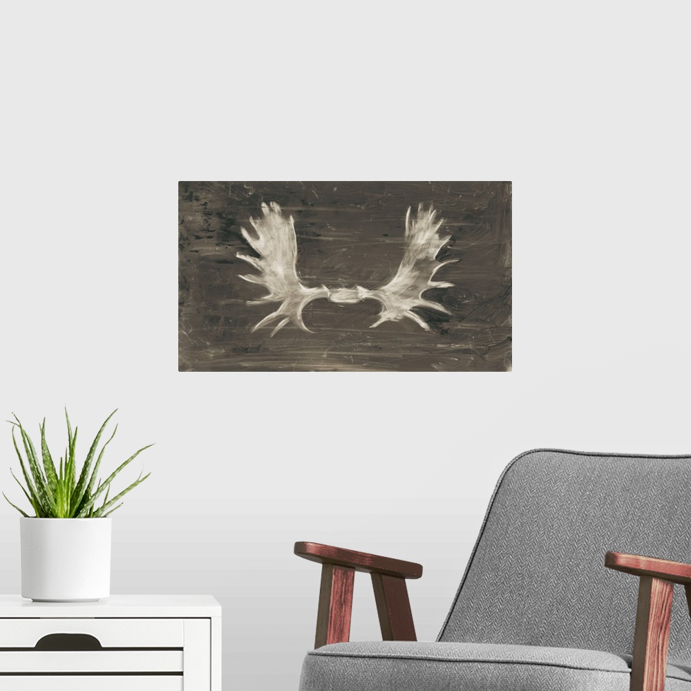 A modern room featuring Rustic Moose Mount I