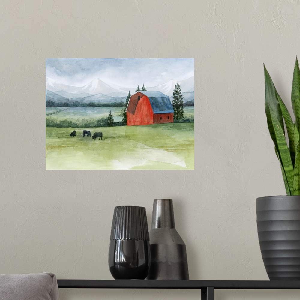 A modern room featuring Valley Herd I
