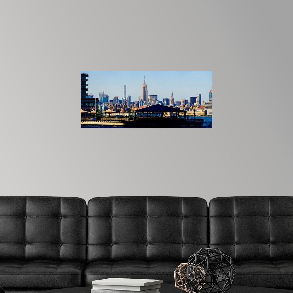A modern room featuring Midtown Manhattan View From Jersey City