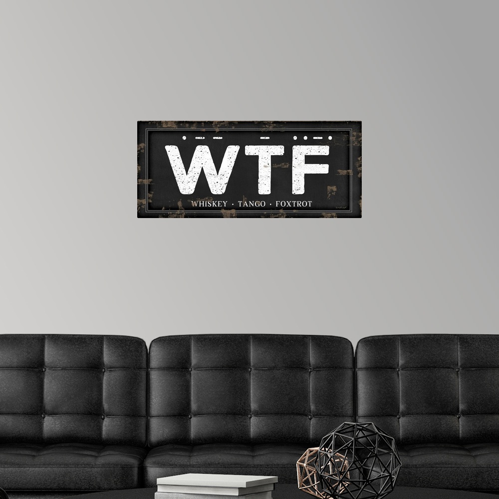 A modern room featuring WTF