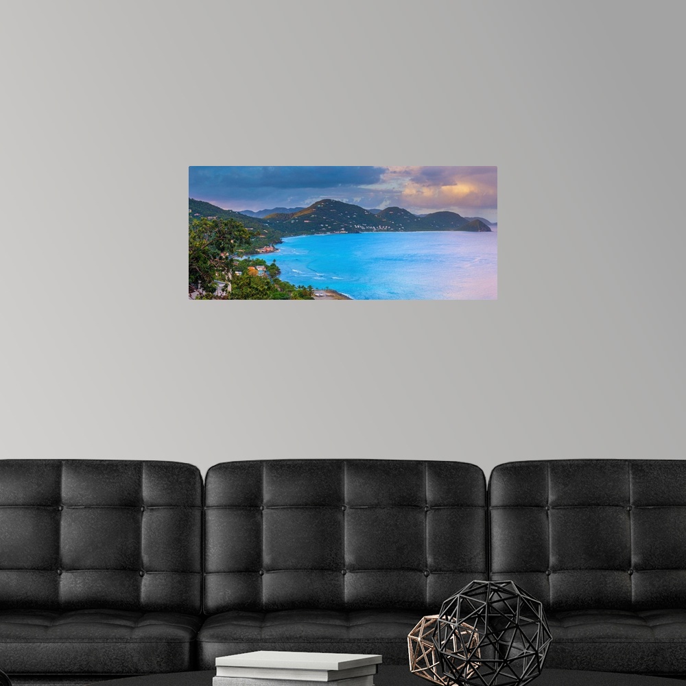 A modern room featuring Caribbean, British Virgin Islands, Tortola, Great Carot Bay.