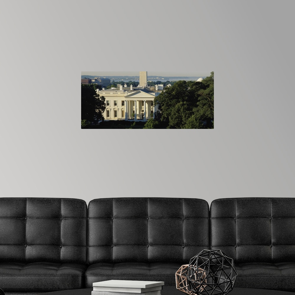 A modern room featuring High angle view of a government building, White House, Washington DC