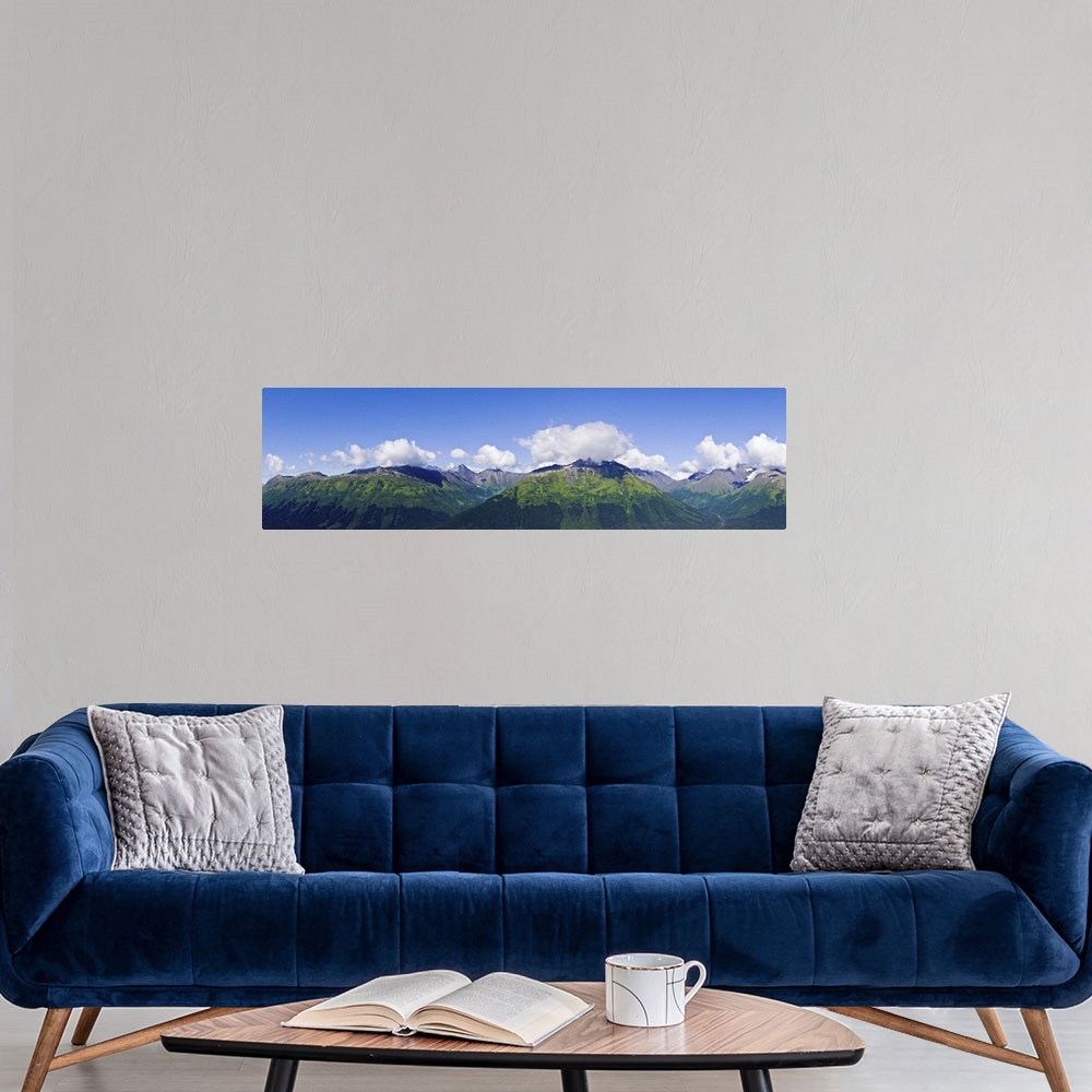 A modern room featuring Mountain range, Chugach Mountains, Anchorage, Alaska