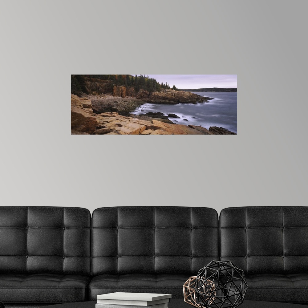 A modern room featuring Rock formations at the coast, Monument Cove, Mount Desert Island, Acadia National Park, Maine