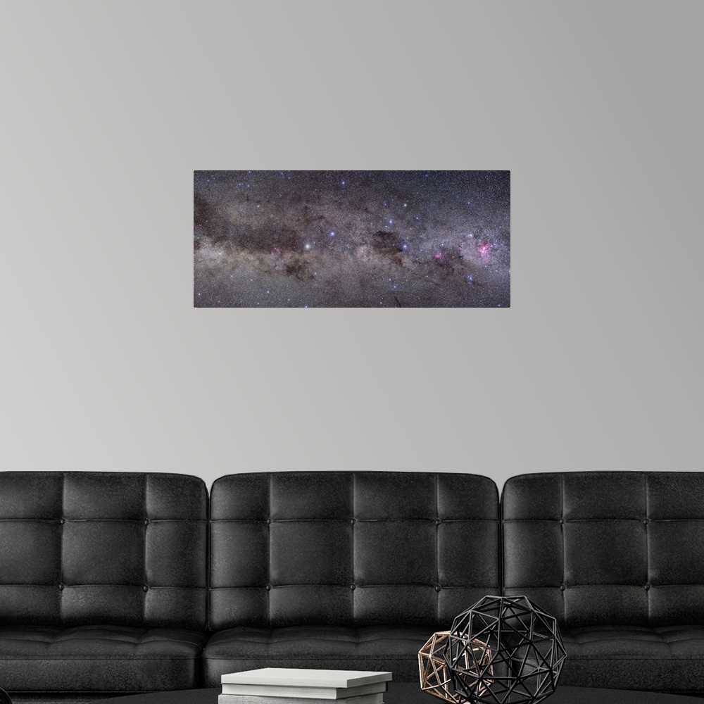 A modern room featuring Widefield view of Alpha and Beta Centauri stars in the southern constellation of Centaurus, along...