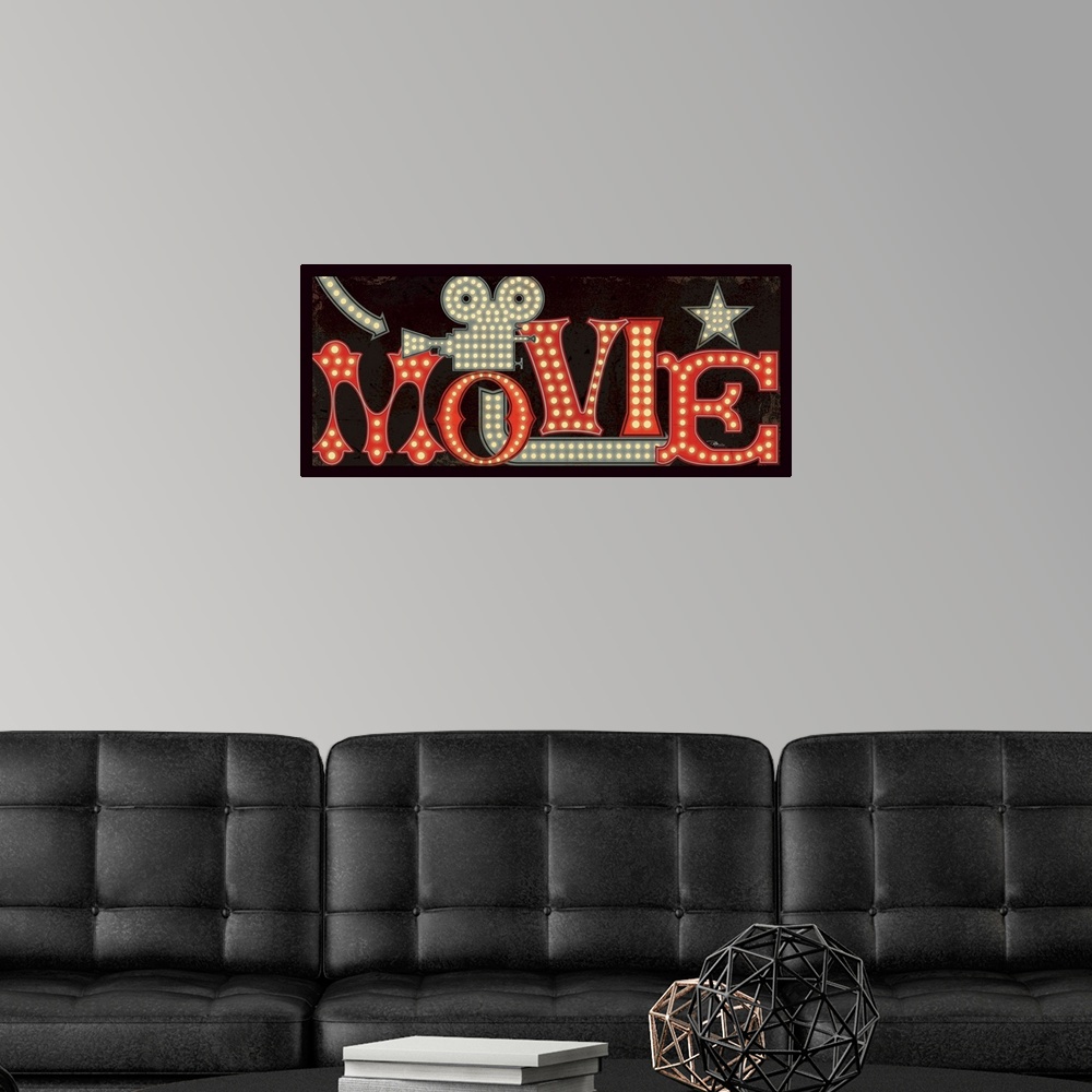 A modern room featuring Movie Lights II