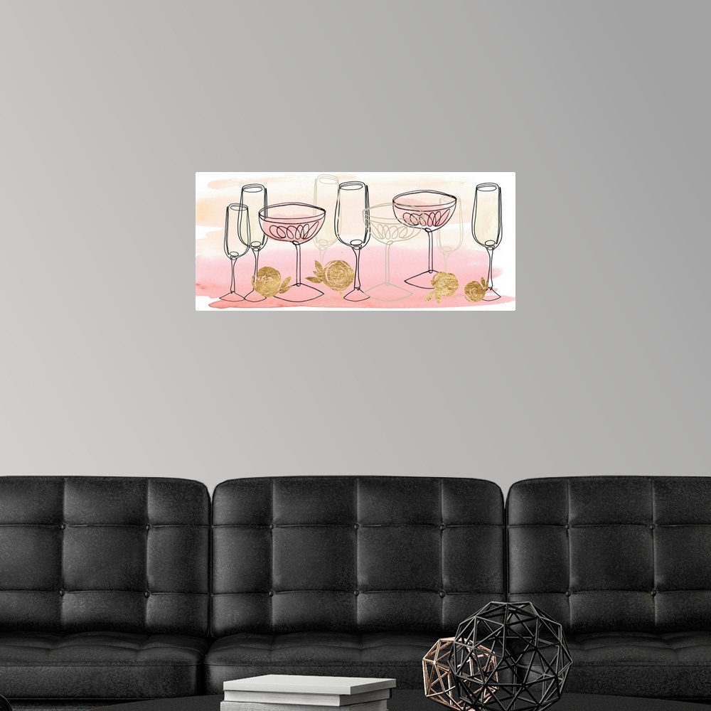 A modern room featuring Champagne Wishes Collection D