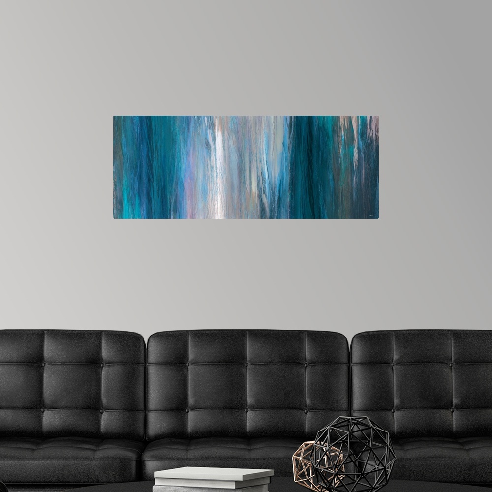 A modern room featuring Falling Blue