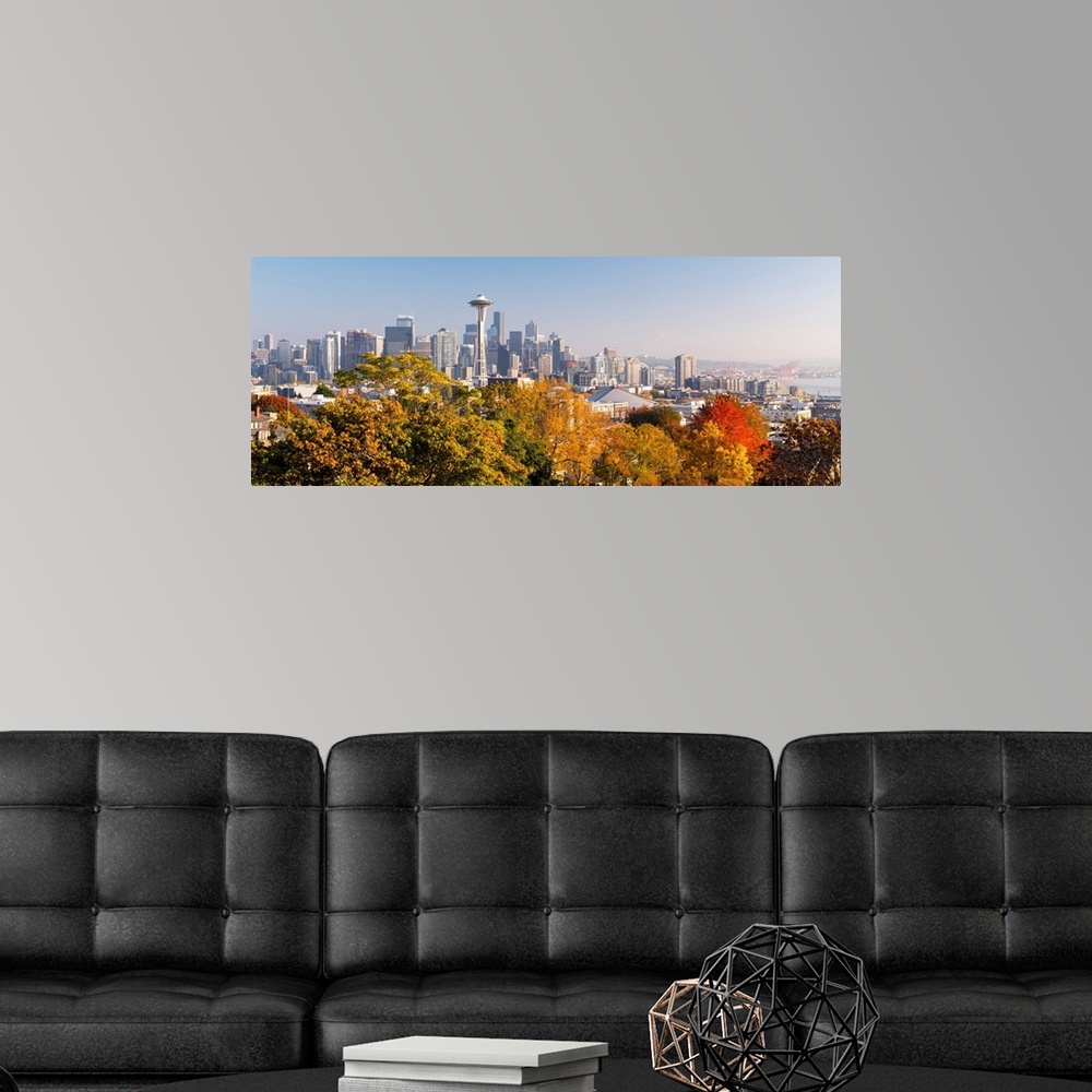 A modern room featuring View of Seattle from Kerry Park, Seattle Washington, USA.
