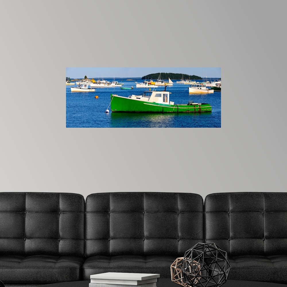A modern room featuring Fishing boats in the sea, Stonington, Hancock County, Maine