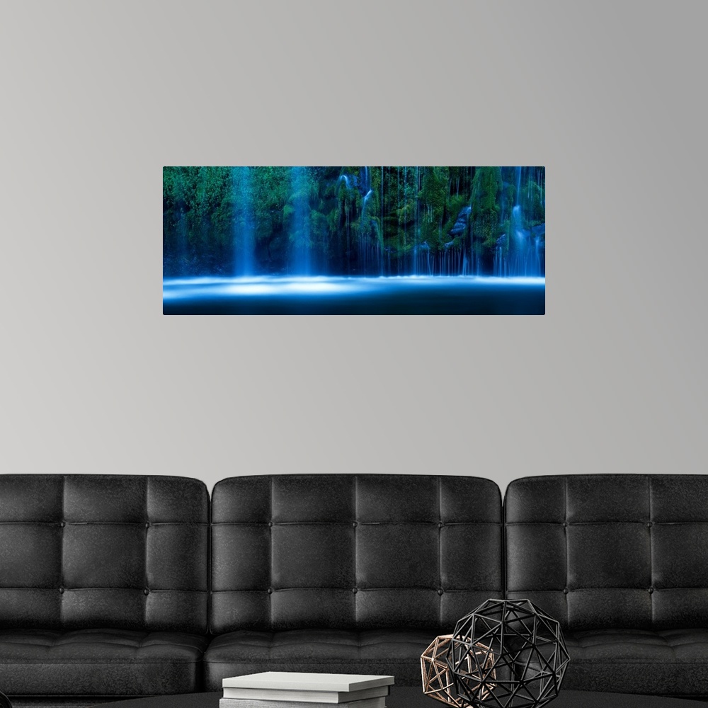 A modern room featuring Waterfall in a forest, Mossbrae Falls, Sacramento River, Dunsmuir, Siskiyou County, California, USA