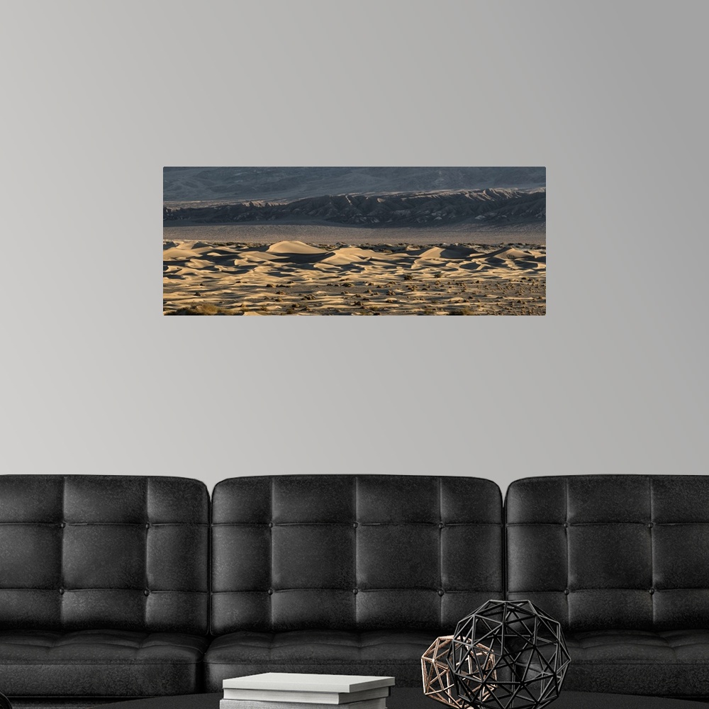 A modern room featuring Panorama of the Mesquite Sand Dunes at Death Valley National Park