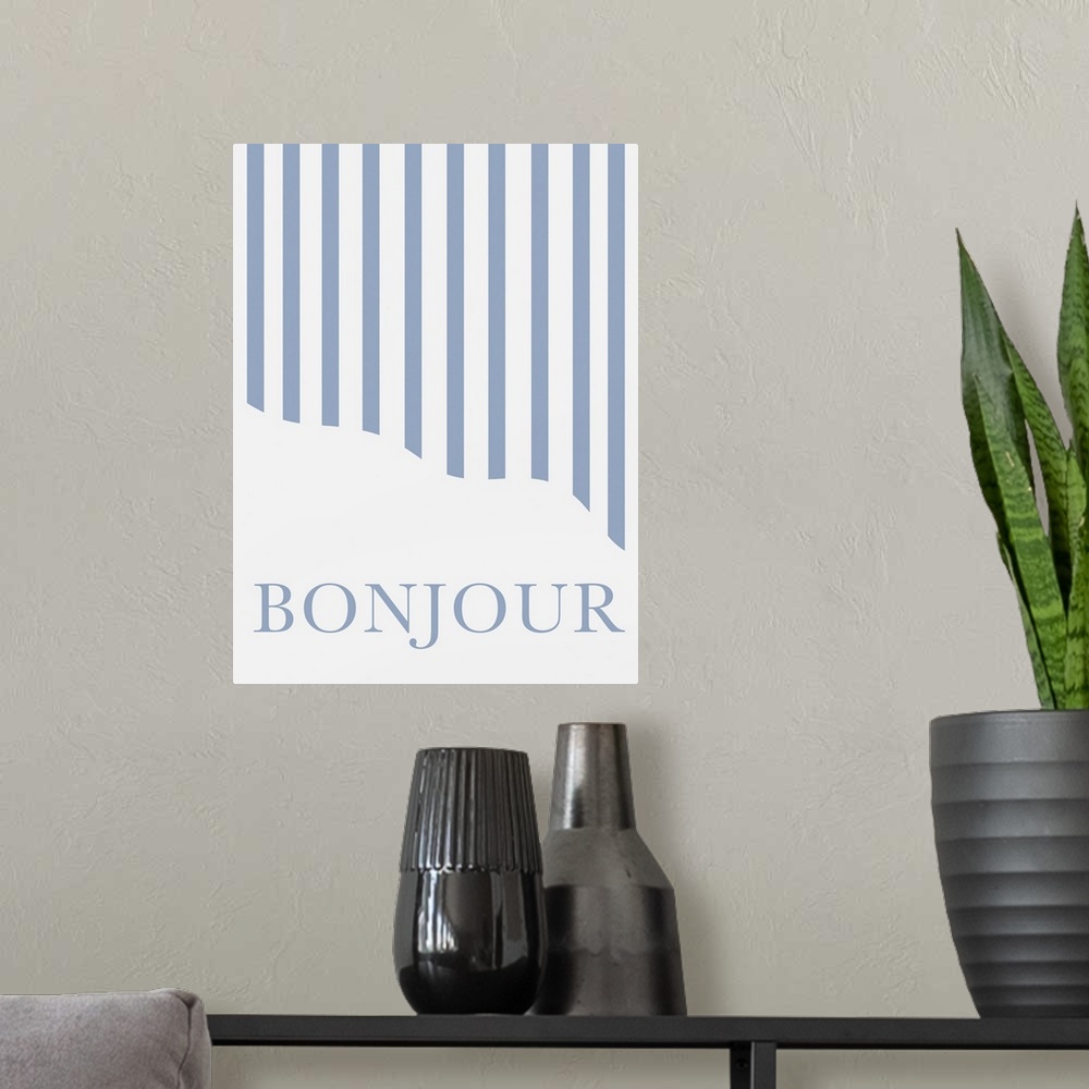A modern room featuring Bonjour Stripes