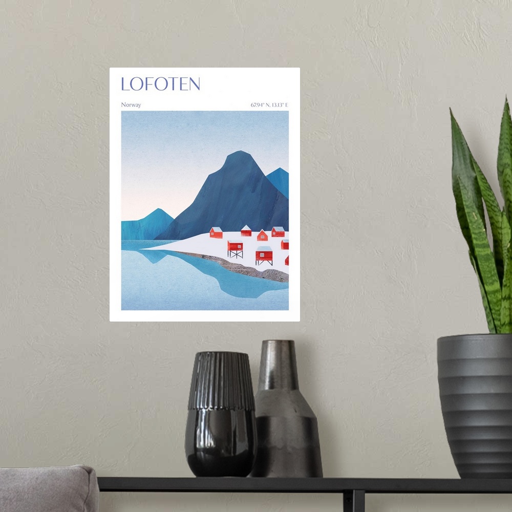 A modern room featuring Lofoten, Norway