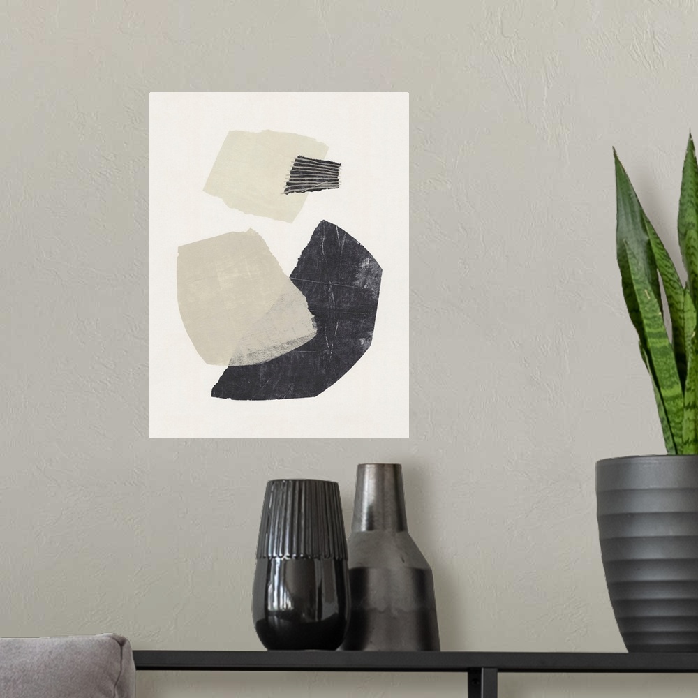 A modern room featuring Monochrome Shapes #1