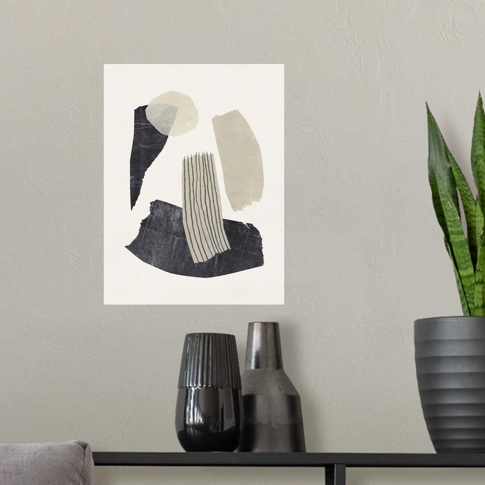 A modern room featuring Monochrome Shapes #2