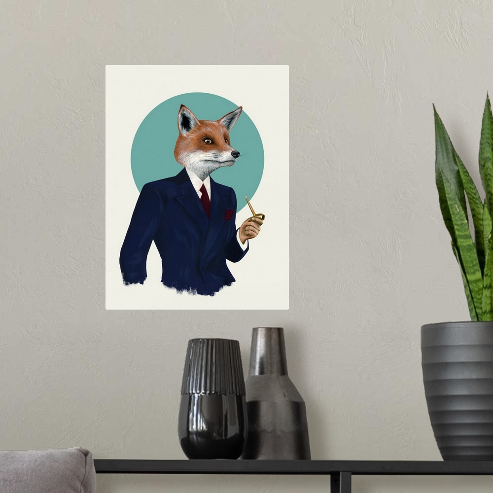 A modern room featuring Mr. Fox
