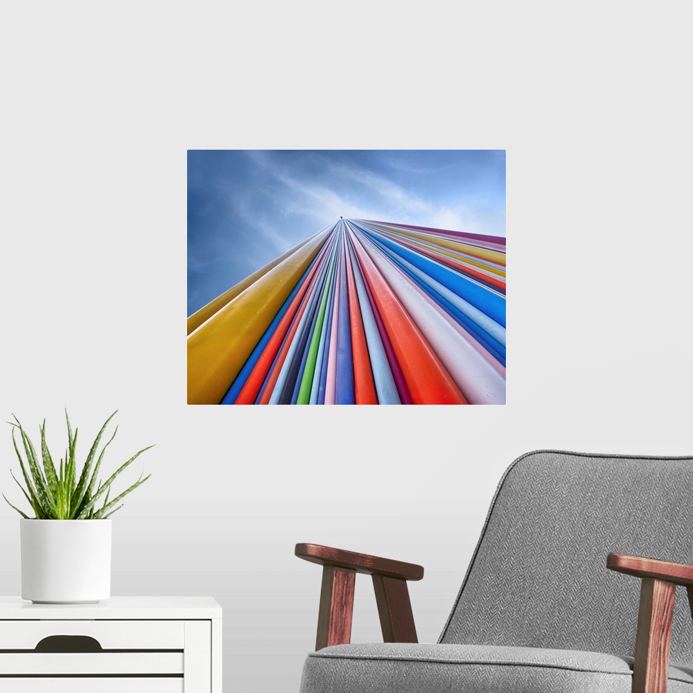 A modern room featuring Rainbow From A Cloud