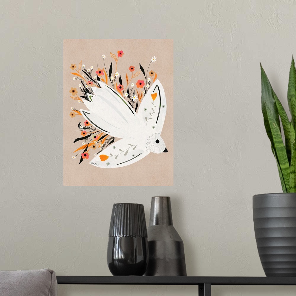 A modern room featuring Seagull In Flowers