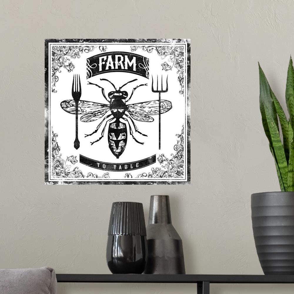 A modern room featuring Farm to Table - Bee