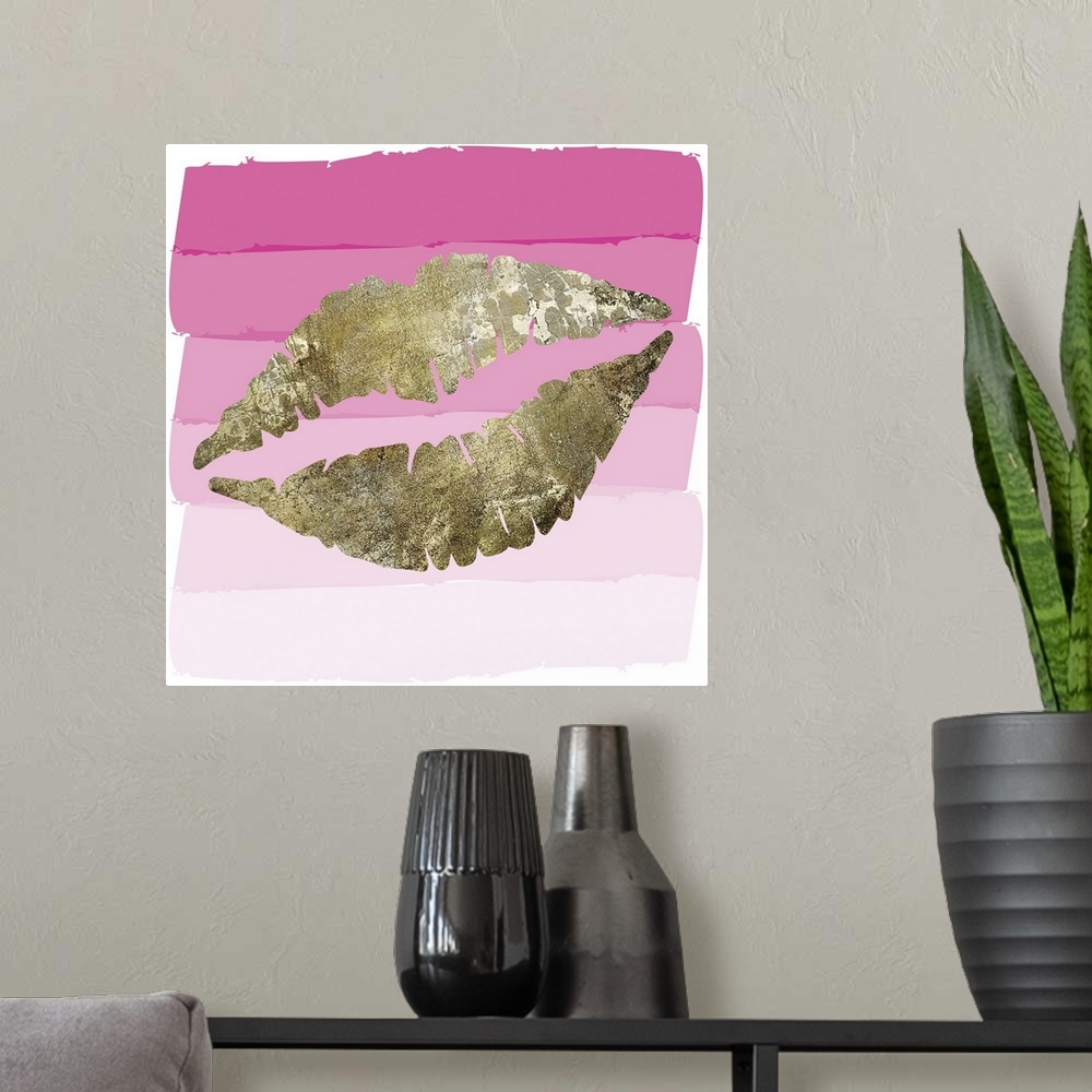 A modern room featuring Sparkle Glam Pink Lips