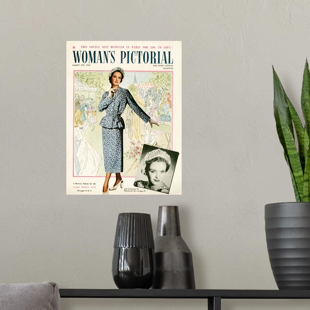 A modern room featuring 1940s UK Woman's Pictorial Magazine Cover