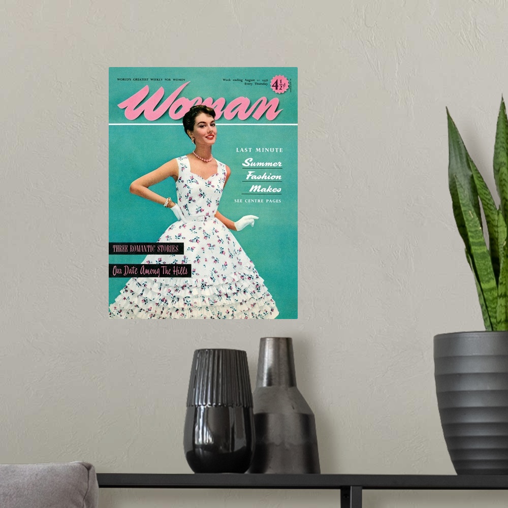 A modern room featuring 1950's UK Woman Magazine Cover