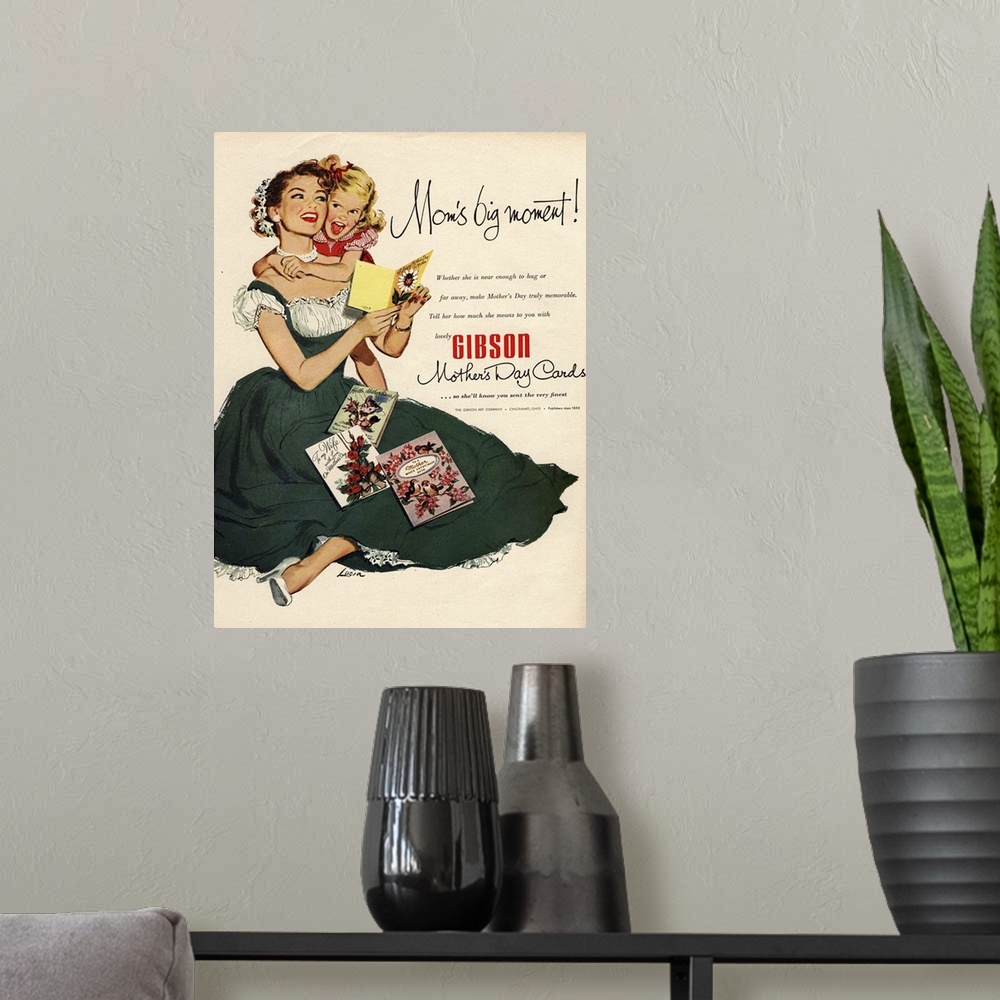 A modern room featuring .1940s.USA.mother's day mothers cards gibson children...