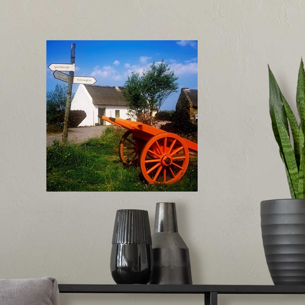 A modern room featuring Cart On The Roadside Of A Village, The Bog Village, Glenbeigh, Republic Of Ireland