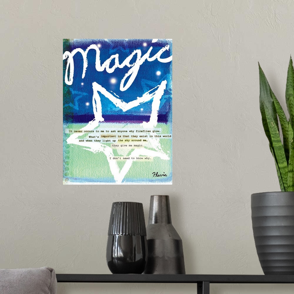 A modern room featuring Magic Inspirational Print