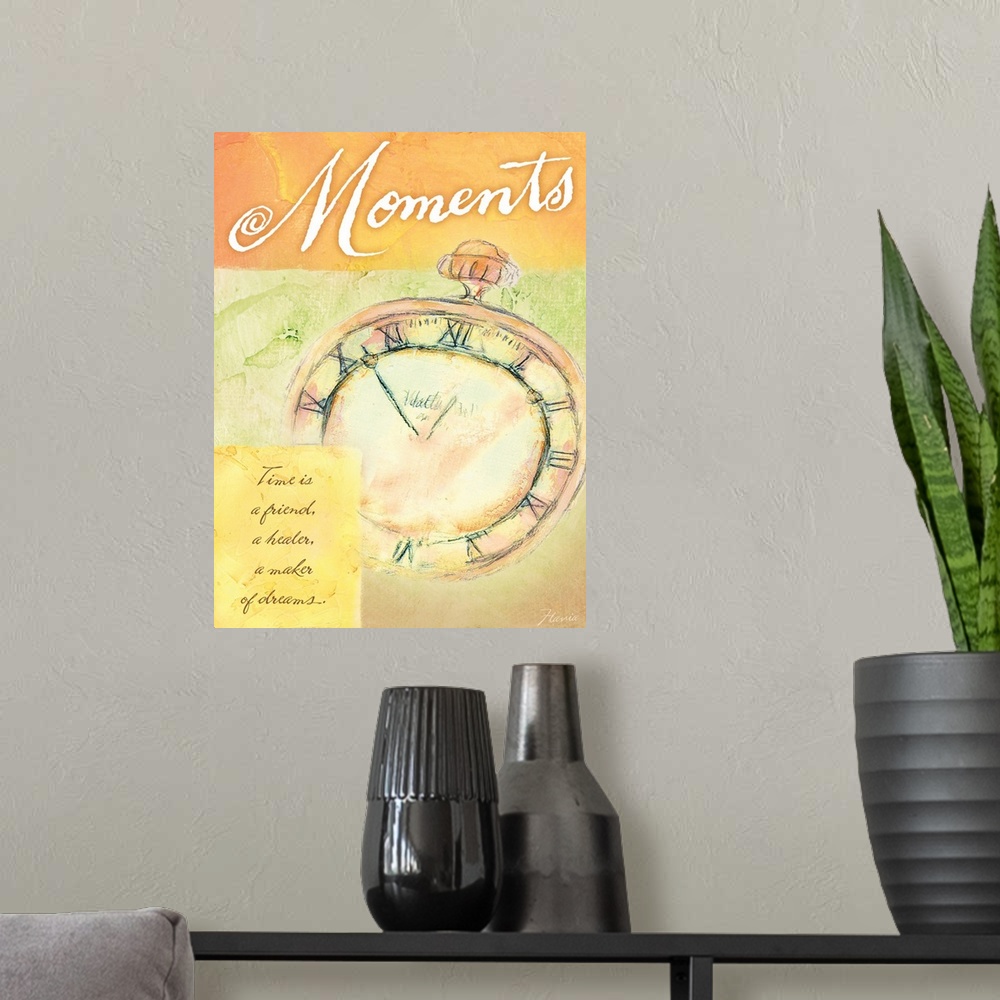 A modern room featuring Moments Inspirational Print