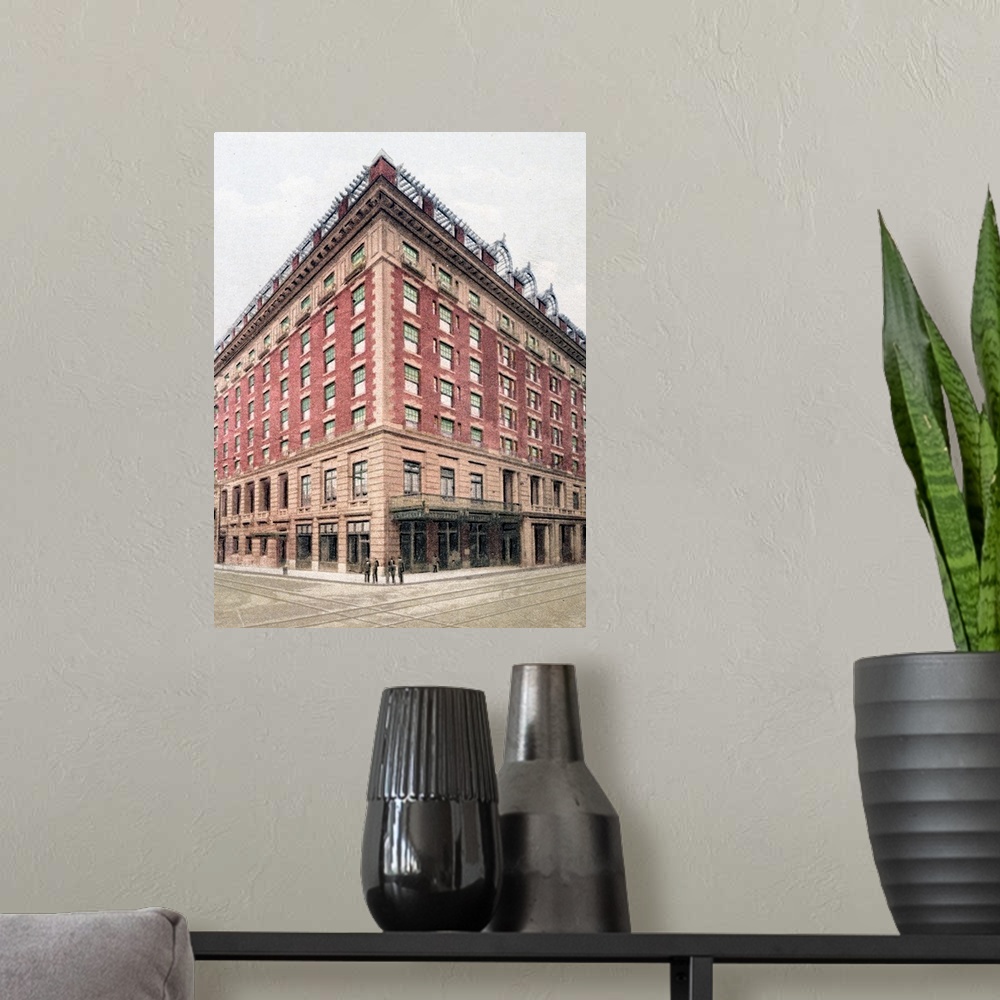 A modern room featuring New Battle House Mobile Alabama Vintage Photograph