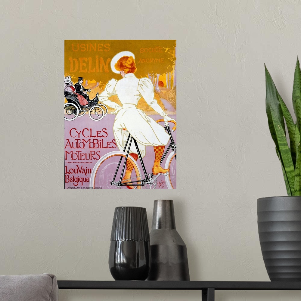 A modern room featuring Vintage French Poster, Delin Factories