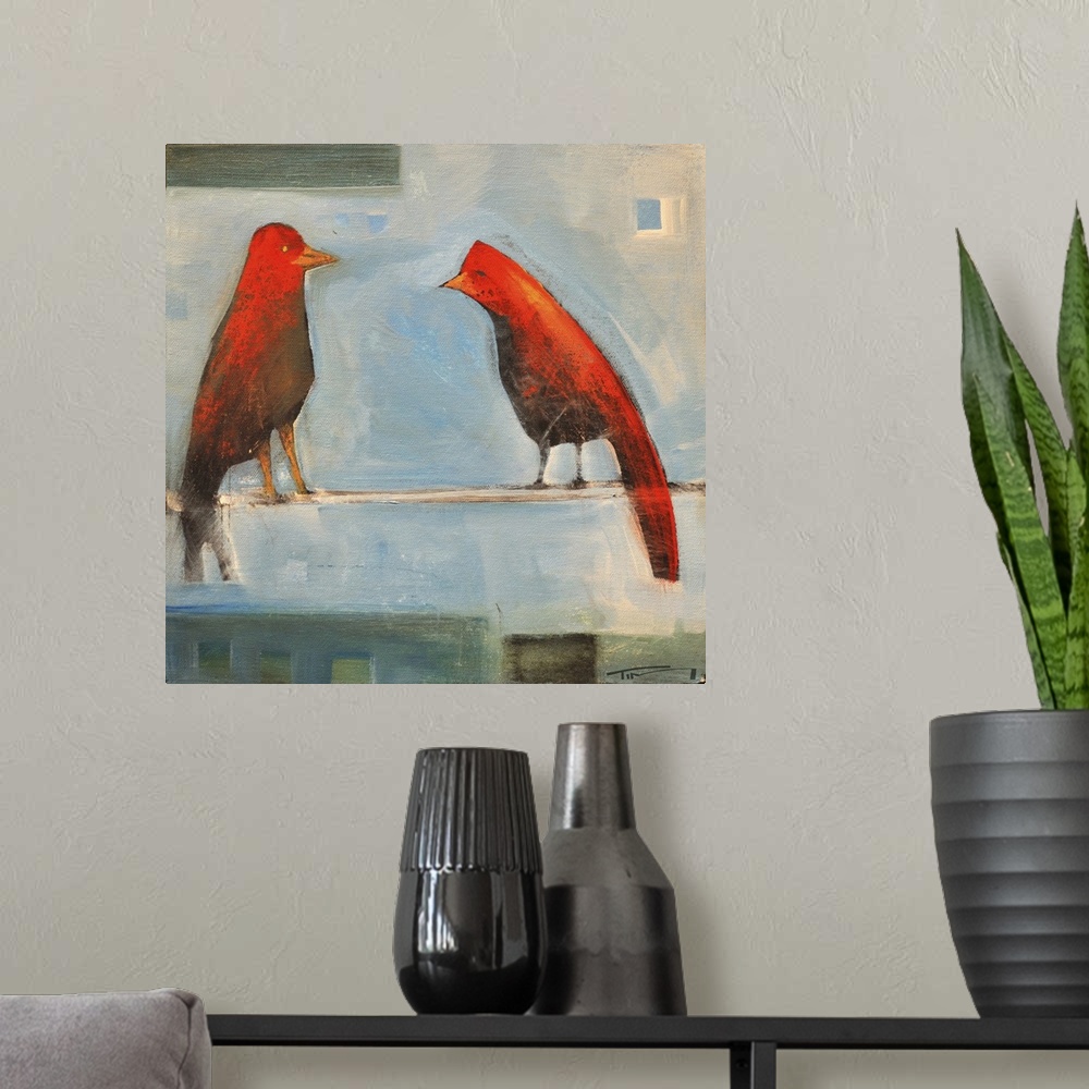 A modern room featuring Birds Know III